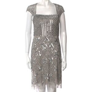 Adrianna Papell beaded cocktail dress, 16